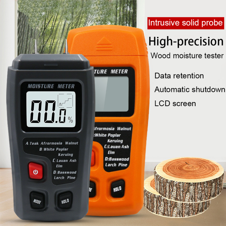 Portable High Precision Wood Moisture Meter Hygrometer Density Digital