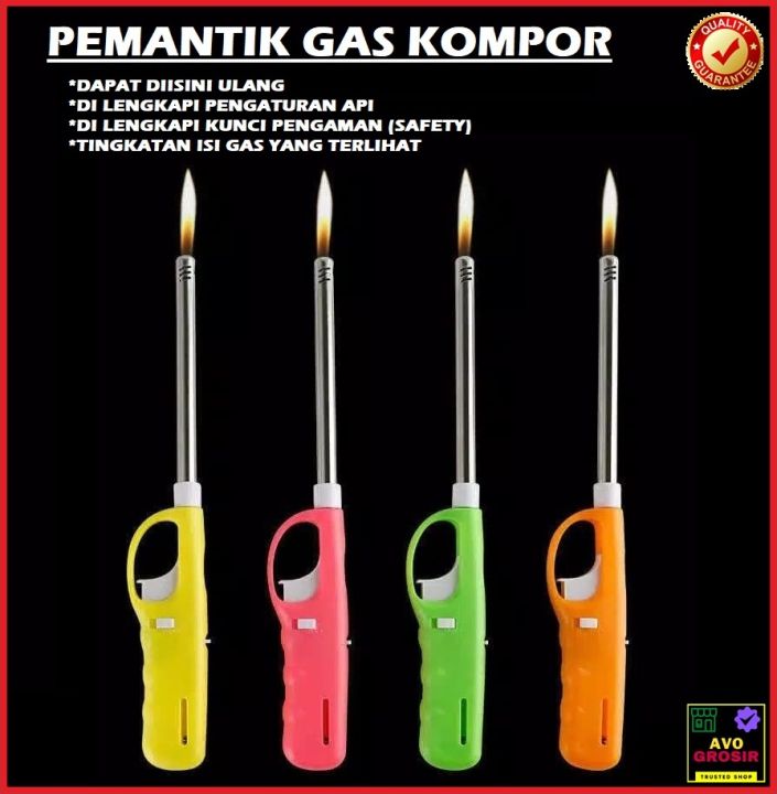 Korek Api Kompor Gas Lighter Pemantik Otomatis Safety Lazada Indonesia