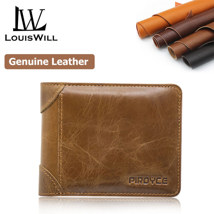 LouisWill Men S True Leather Foldable Wallet Coin Purse Wallet Business