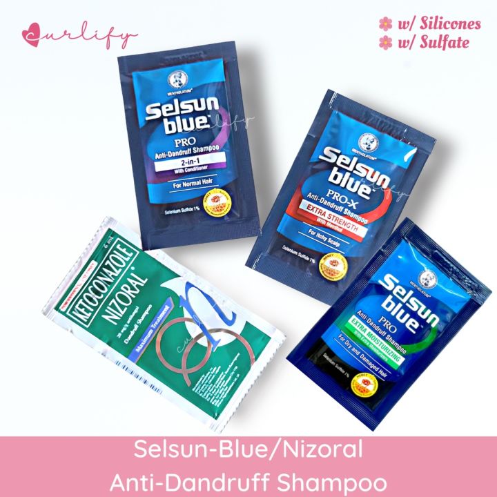 Selsun Blue Nizoral Anti Dandruff Shampoo Sachet Lazada PH