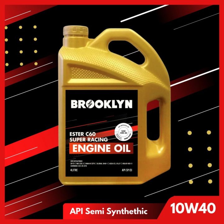 Brooklyn W L Semi Synthetic Engine Oil Lubricant Api Minyak Hitam