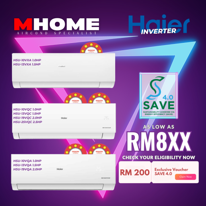 Save Haier Inverter Air Conditioner Star Hsu Vxa Hsu Vqc