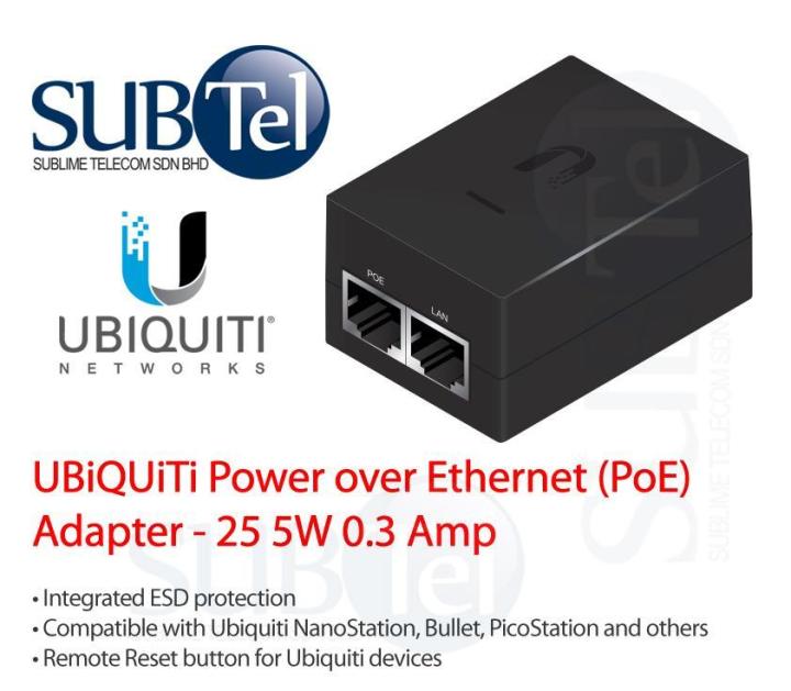 Poe W Ubiquiti Networks Power Over Ethernet Poe Adapter V Ubnt