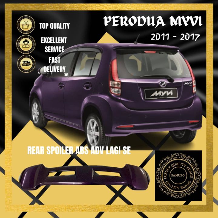 Perodua Myvi Rear Spoiler Oem Gear Up Style Abs Lazada