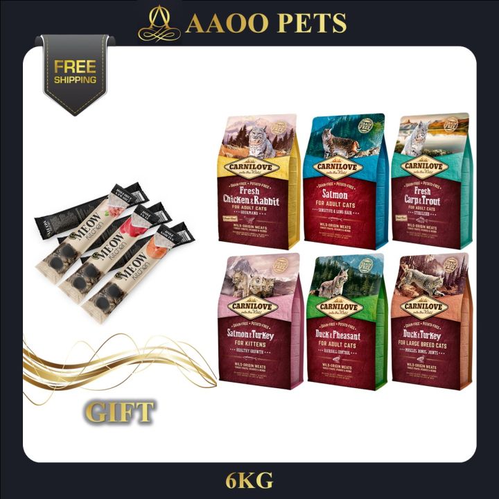 Free Gift X Aaoo Pets Carnilove Cat Dry Food Kg Salmon