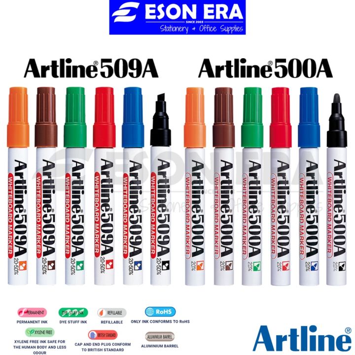 Artline 500A 509A Whiteboard Marker Refillable 1pc Lazada