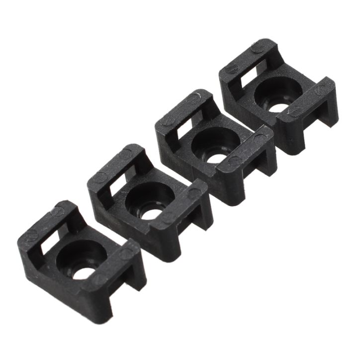 Black Mm Width Cable Tie Base Saddle Type Mount Wire Holder Pcs