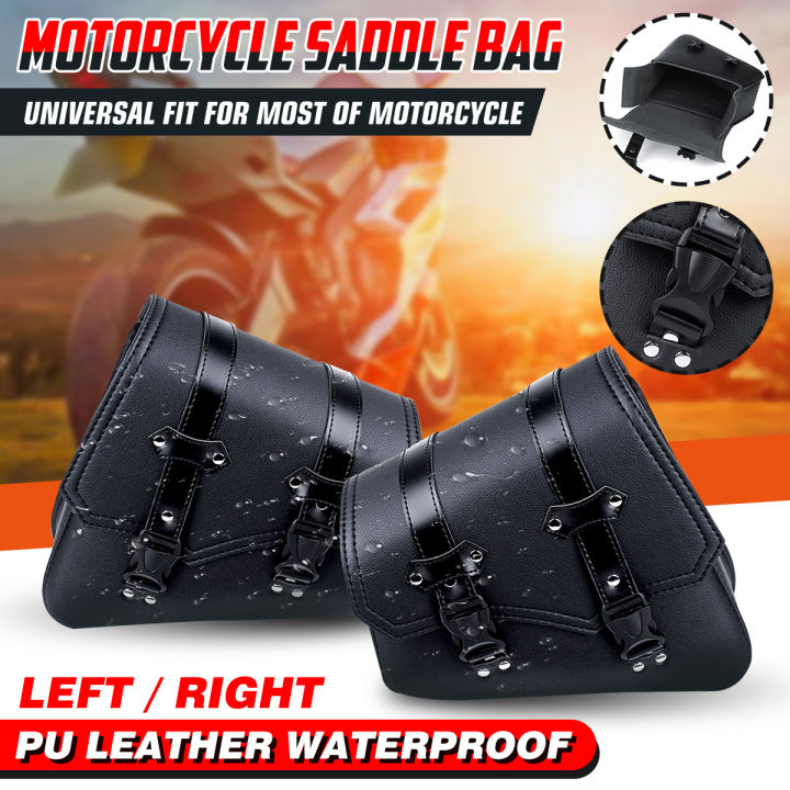 Motorcycle Saddlebags Left Right Side Tool Bag Luggage Storage Pouch