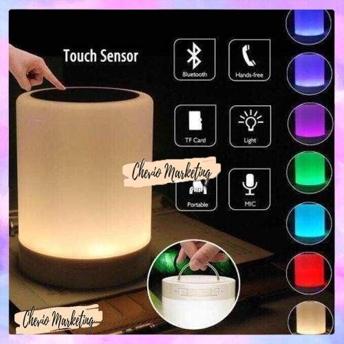 Ready Stock Multifunctional Touch Lamp Portable Wireless Bluetooth