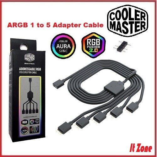 Cooler Master Addressable Rgb To Splitter Cable For Masterfan Argb