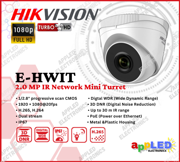 Hikvision E Hwit Mp P Hiwatch Series Turret Ip Poe Network