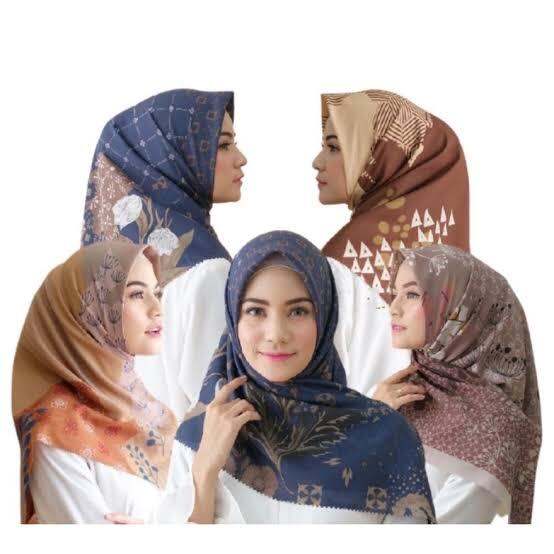 PAKET USAGHA 6PCS JILBAB SEGI EMPAT MOTIF AZARA OLIVE BAHAN VOAL METAL