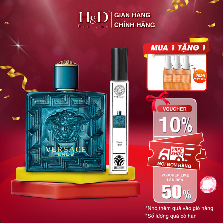 Nước hoa nam Versace Eros Man EDT 5ml 10ml 20ml mạnh mẽ nam tính cổ