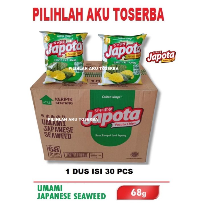 Japota Keripik Kentang RUMPUT LAUT SEAWEED 68 Gr HARGA 1 DUS ISI