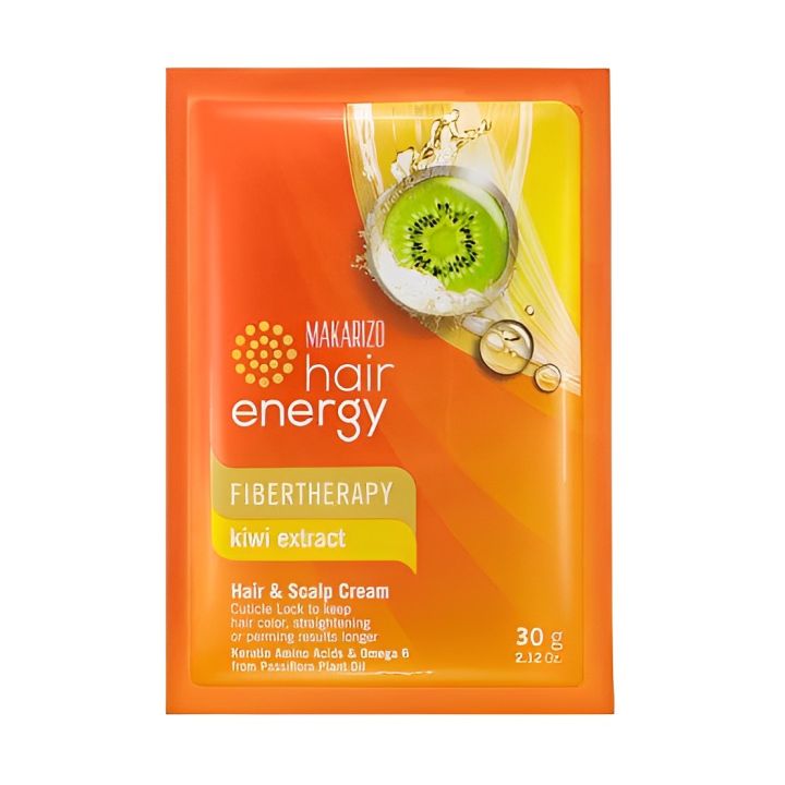 Sachet Kiwi Makarizo Hair Energy Fibertherapy Hair Scalp Cream