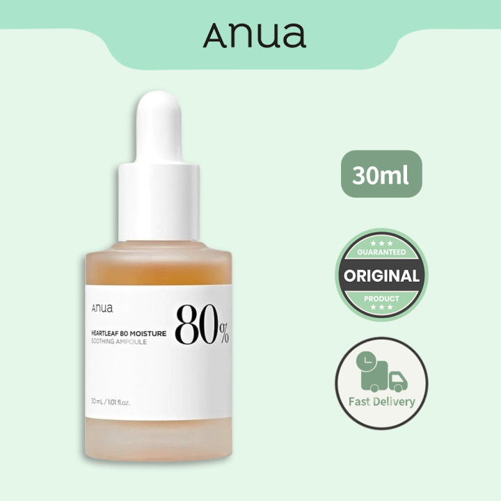 Anua Heartleaf 80 Moisture Soothing Ampoule 30ml Lazada Singapore