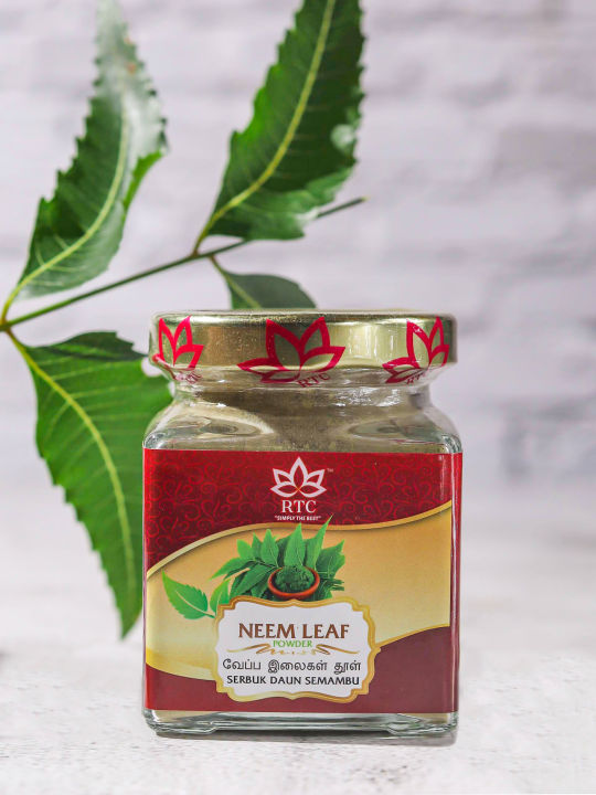 RTC NEEM LEAF POWDER SERBUK DAUN SEMAMBU 苦楝叶粉 PACKAGING 50G