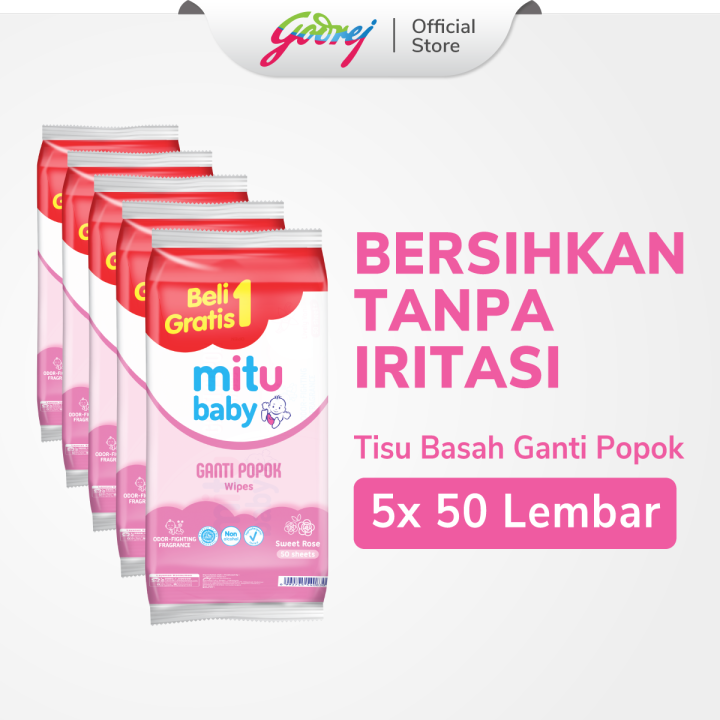 Paket Isi B G Mitu Baby Wet Wipes Ganti Popok S Sweet Rose