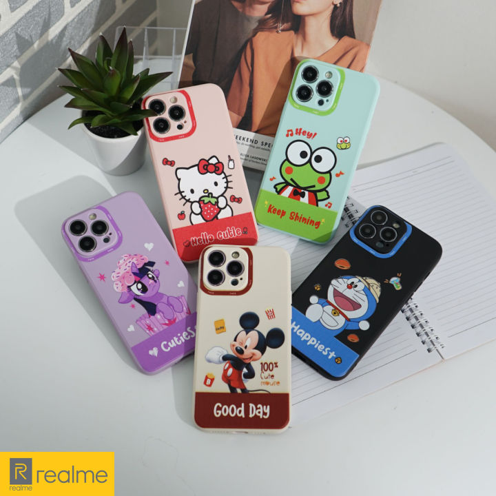 M16 Softcase Macaron For Realme 10 4G 5G 9i 9 Pro C33 C30 C35 C31 C53