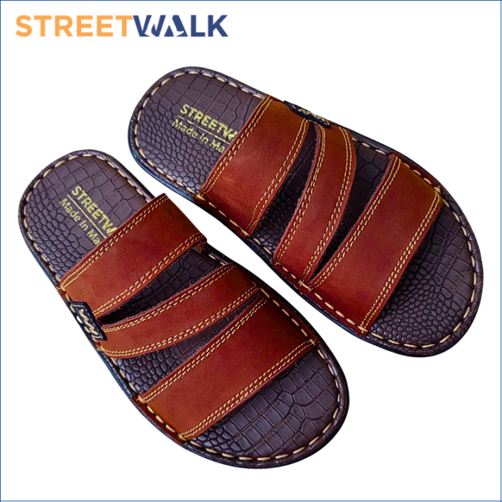 Streetwalk Nubuck Leather Sandals For Men Leather Slippers For Men