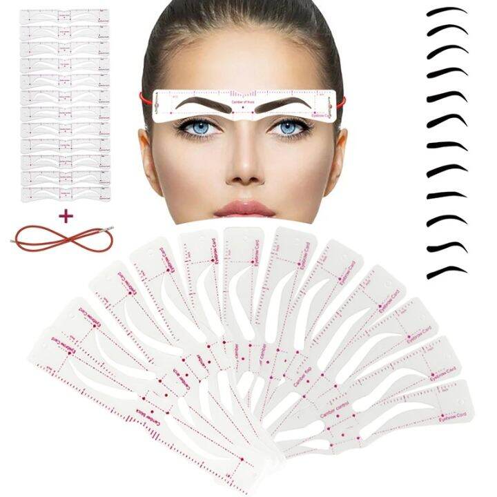 Eyebrow Stencil Set Reusable DIY Eye Brow Drawing Guide Styling Shaping