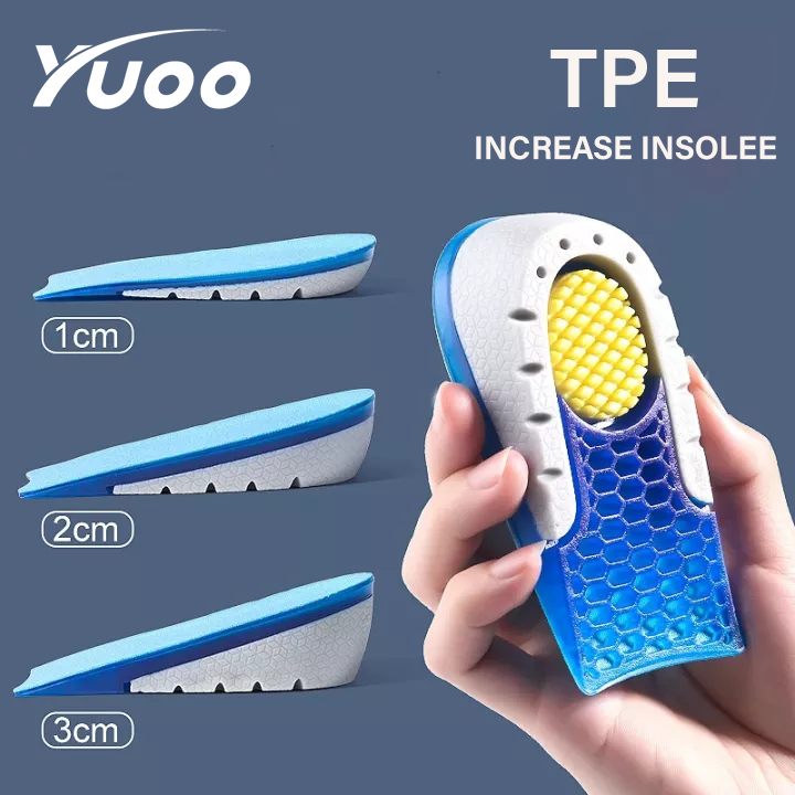 Yuoo 1 Pair Silicone Gel Insoles Heel Cushion For Feet Soles Relieve