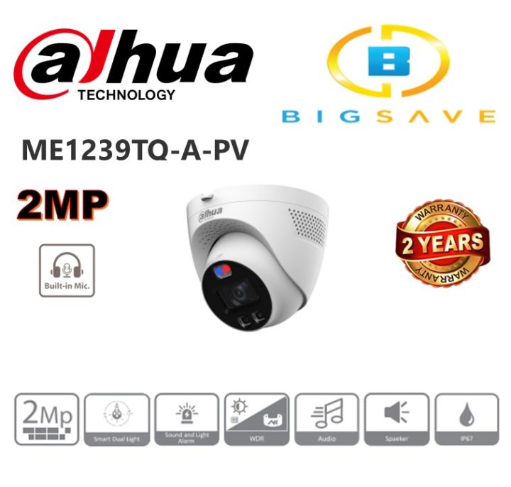 Dahua Mp Me Tq A Pv Smart Dual Light Active Deterrence Hdcvi