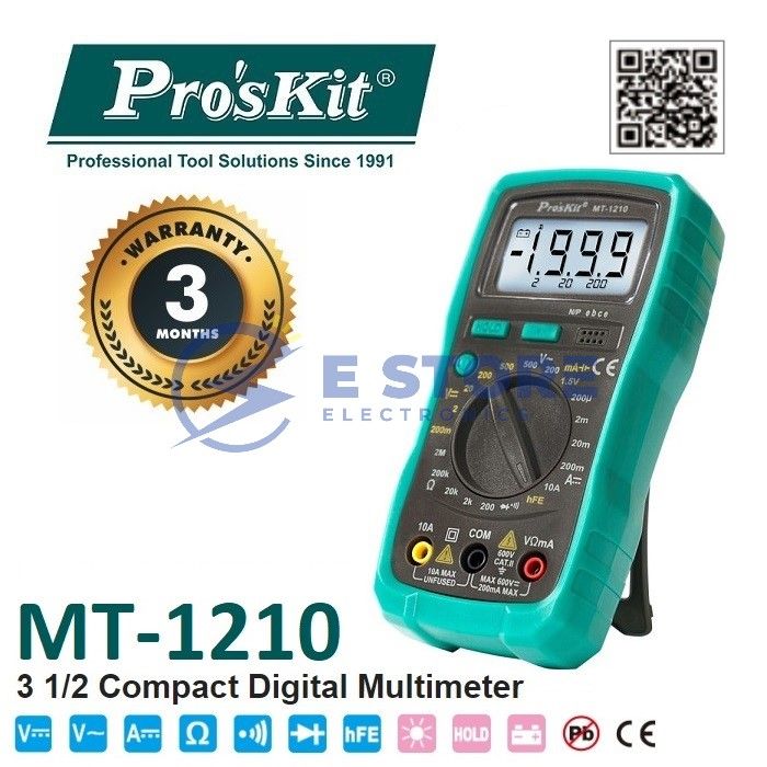 Pro sKit MT 1210 3½ Compact Digital Multimeter Lazada