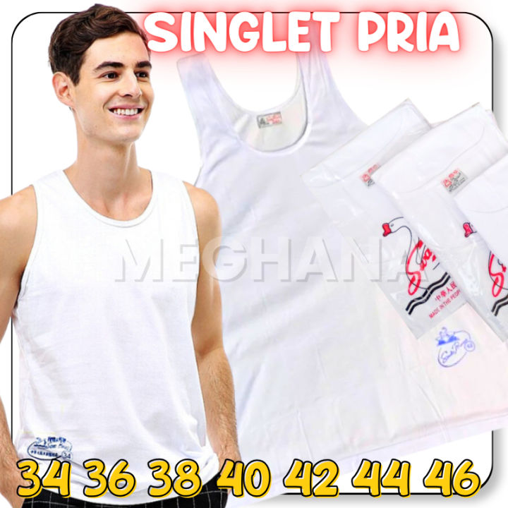 Harga Promo Kaos Dalam Singlet Pria Swan Brand Termurah Size