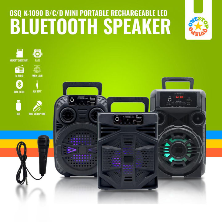 Osq Rechargeable Portable Karaoke Bluetooth Speaker K Mini With