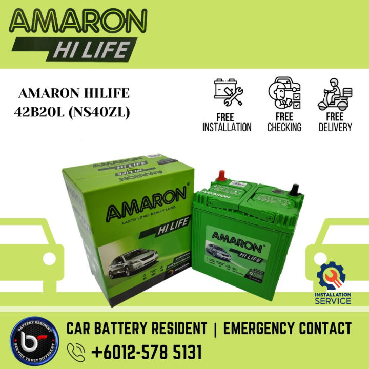 Installation Provided 42B20L NS40ZL Amaron Hi Life Car