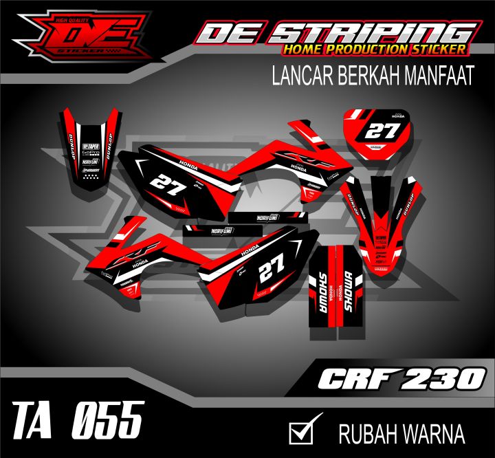 Striping Stiker Motor Crf Fullbody Keren Stiker Decal Crf Ta