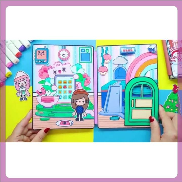 Toca Boca Shopping Mall Decoration Mainan Edukasi Paper Book Paper Doll