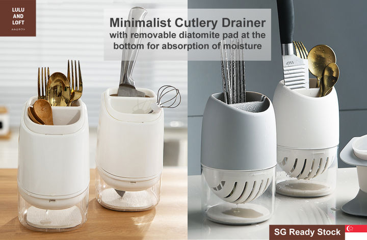 Lulu And Loft Minimalist Cutlery Drainer Kitchen Utensils Holder