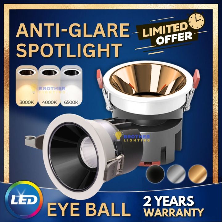 Anti Glare 12W LED Eye Ball Recessed Spotlight LED Eyeball COB