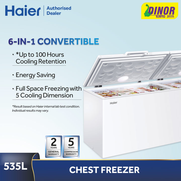 Haier 6 In 1 Convertible Chest Freezer 535L BD 568HP BD 568H