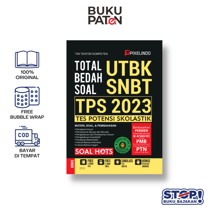 BUKU TOTAL BEDAH SOAL UTBK SNBT TPS 2023 TES POTENSI SKOLASTIK