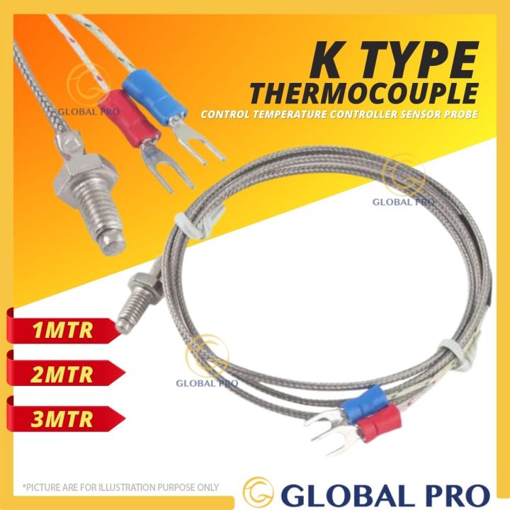 M M M K Type Thermocouple Wire Thermometer Screw Probe Temperature