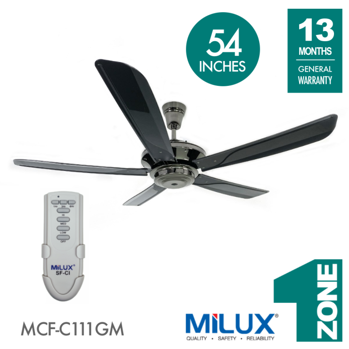 Milux Designer Ceiling Fan With Remote Control Model Mcf C Gm