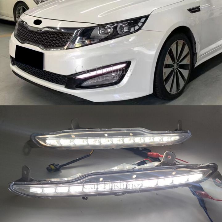 Car Left Right Drl Front Bumper Led Daytime Running Light For Kia K