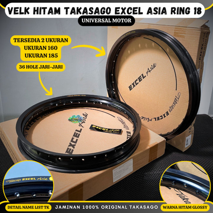 Velg Velk Hitam Ring Ukuran Original Takasago Excel Asia