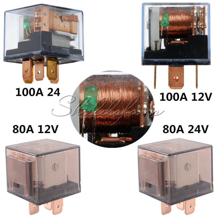 DIYMORE 12V 24V 80A 100A Automotive Relay 5Pin SPDT Car Control Device