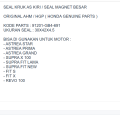 Oil Seal Kruk As Kiri Magnet Mahnit Besar X X Honda Astrea Star