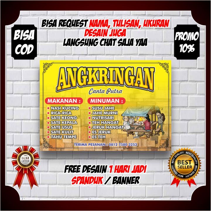 Spanduk Banner Angkringan Spanduk Custom Spanduk Gerobak Angkringan