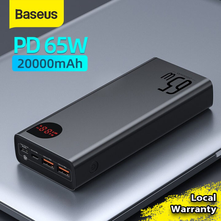 Baseus 65W 20000mAh Quick Charge Power Bank Adaman Digital Display PD3