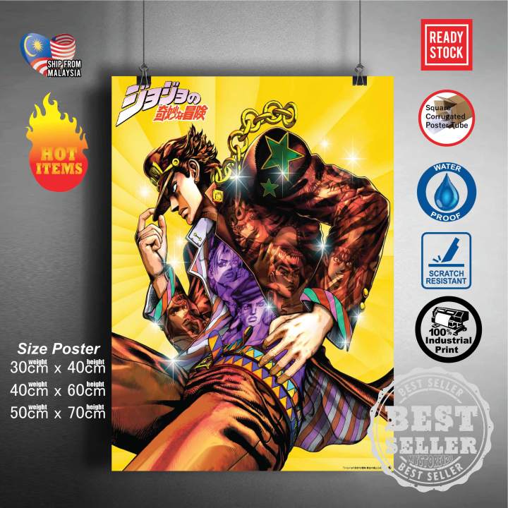 READY STOCKHot SaleJOJO S Bizarre Adventure Poster Golden Wind