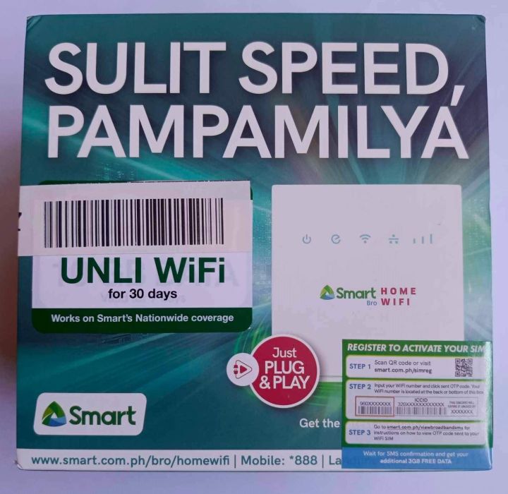 Smart Bro Prepaid Home Wifi With Unli Wifi For Days Lazada Ph