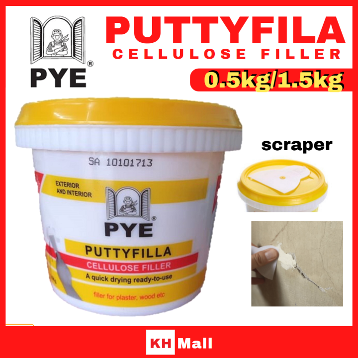 Pye Putty Filla Fast Dry Filler Exterior Interior Crack Filler