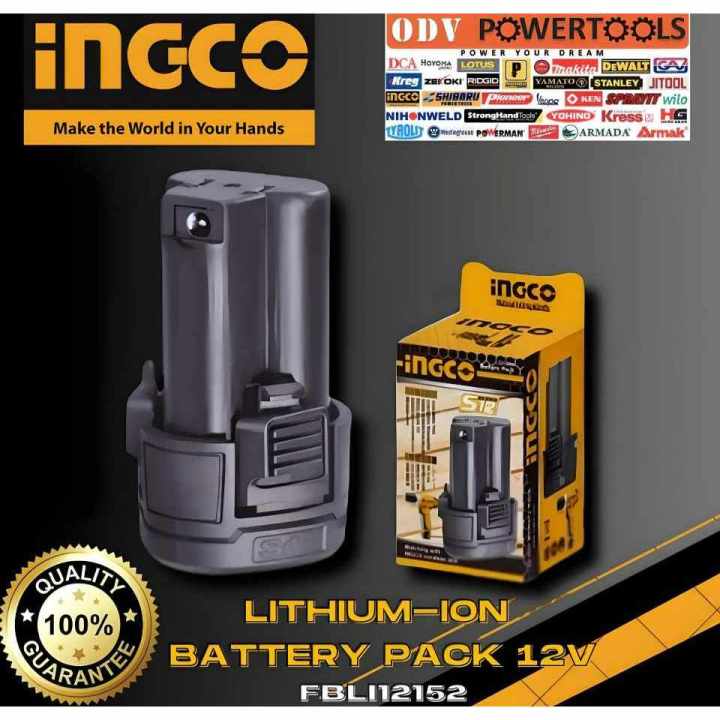 Ingco Fbli S Lithium Ion Battery Pack V Ah Odv Powertools