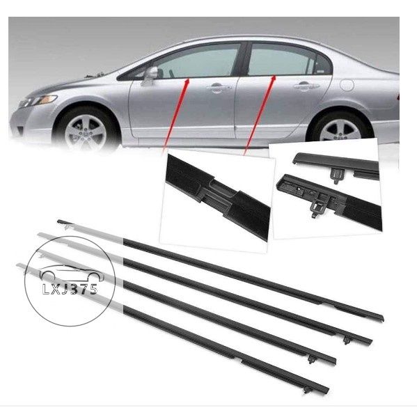 HYS Door Glass Moulding For Honda Civic FD 2006 2007 2008 2009 2010